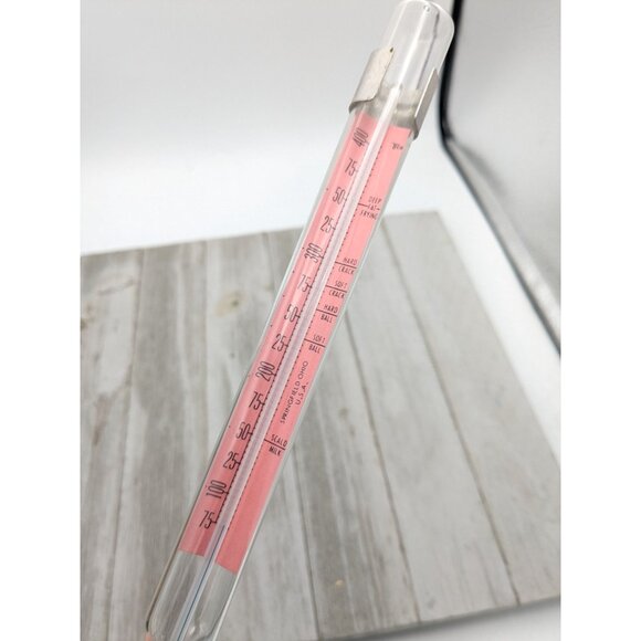 Vintage Springfield Pink Candy Deep Fry Thermometer Made in USA With Clip - Picture 2 of 4